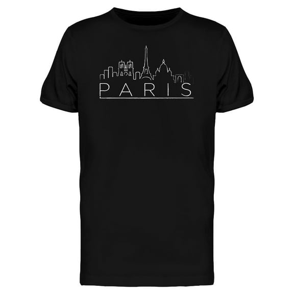 Paris Skyline Graphic T-Shirt Men -Image by Shutterstock, Male 3X-Large
