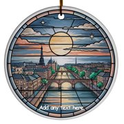 Paris Skyline Ornament   Personalized Ornament for Travel Memories, Trip Of The Year Gift for Couples, Families or Friends Christmas 2025