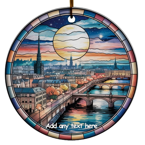Paris Skyline Ornament  Unique Personalized Christmas 2025 Gift for Travel Enthusiasts, Families, Friends and Couples