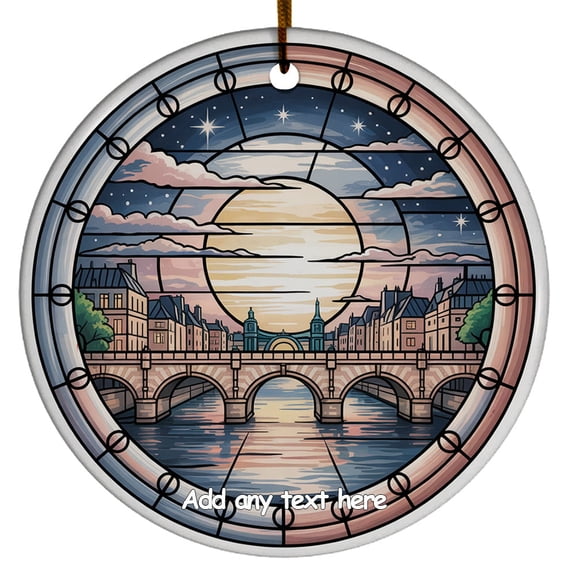 Paris Skyline Ornament  Unique Personalized Christmas 2025 Gift for Travel Enthusiasts, Families, Friends and Couples