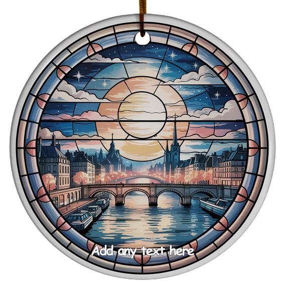 Paris Skyline Ornament  Unique Personalized Christmas 2025 Gift for Travel Enthusiasts, Families, Friends and Couples