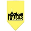 thumbnail image 1 of Paris Skyline Screen Print Bandana Yellow Small, 1 of 2