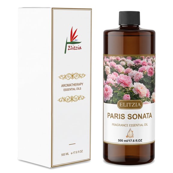Paris Sonata Fragrance Oil for Ultrasonic Diffusers Diffuser Oil Refill for Waterless & Reed Diffusers, Long-Lasting, Soap & Candle Making, for Home Bathroom Office 16.9fl.oz