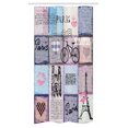 thumbnail image 1 of Paris Stall Shower Curtain, Grunge Textured Retro Collage of Paris with Famous Object Eiffel Tower Europe Theme, Fabric Bathroom Set with Hooks, 36W X 72L Inches Long, Multicolor, by Ambesonne, 1 of 1