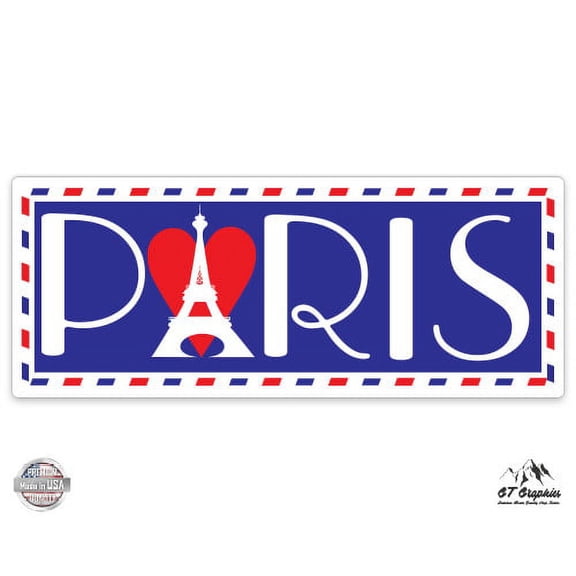Paris Stamp - 12" Vinyl Sticker Waterproof Decal