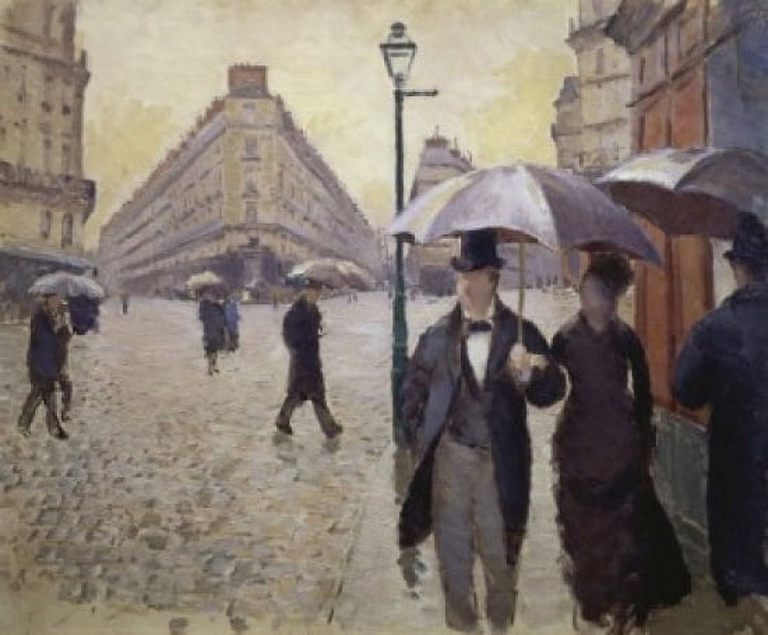 Paris Street--Rainy Weather (Study) 1877 Gustave Caillebotte (1848-1894French) Oil on canvas Musee Marmottan Paris Canvas Art - Gustave Caillebotte (24 x 36)