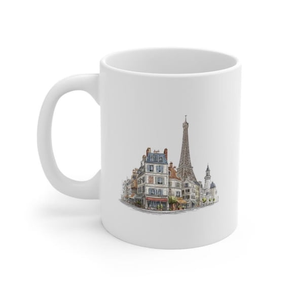 Paris Street Scene Mug Eiffel Tower f Illustration.jpg
