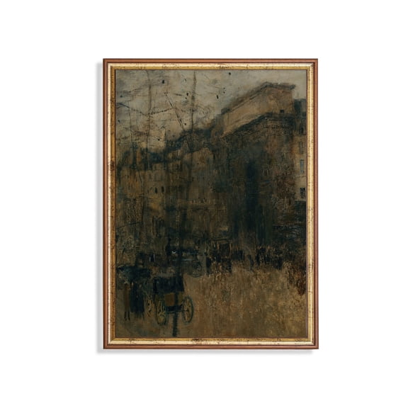 Paris Street Scene Print Poster Antique Impressionist, Size 8x12 UNFFRAMED F03.1.7l1007