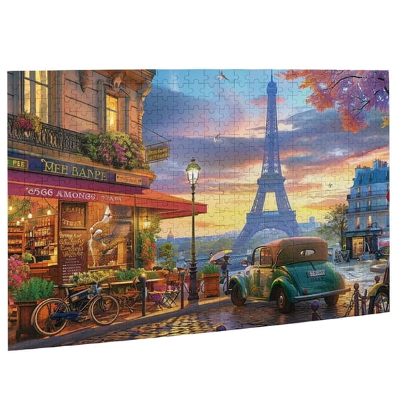 Paris Street at Dawn 500 Piece Jigsaw Puzzle for Adults - Every Piece Fits Together Perfectly