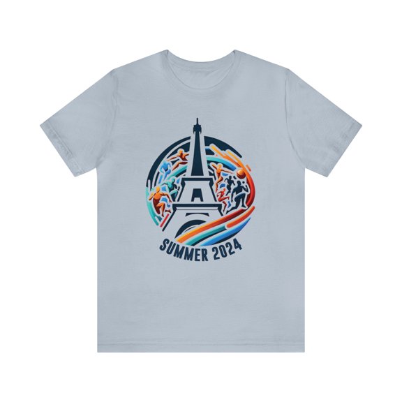 Paris Summer, Bella & Canvas, Unisex, Cotton Short Sleeve T-Shirt, XS - 5XL