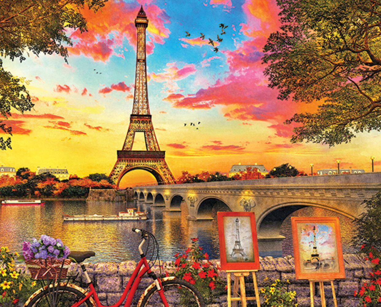 Springbok 1000 Piece Paris Sunset Jigsaw Puzzle for Adults
