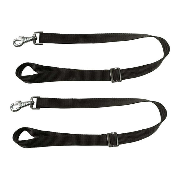 Paris Tack Adjustable Pair of Nylon Replacement Straps for Slow Feed Hay Bags - Black