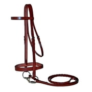 Paris Tack Cob Sized Leather English Hunt Bridle, Brown