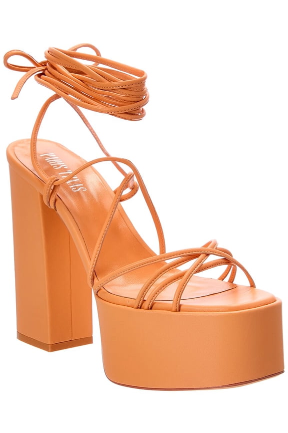 Paris Texas Malena Leather Platform Sandal, 36, Pink