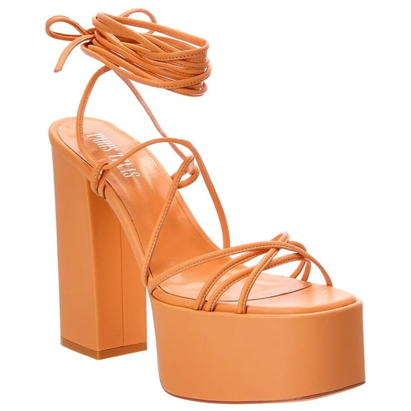 Paris Texas Malena Leather Platform Sandal, 36, Pink