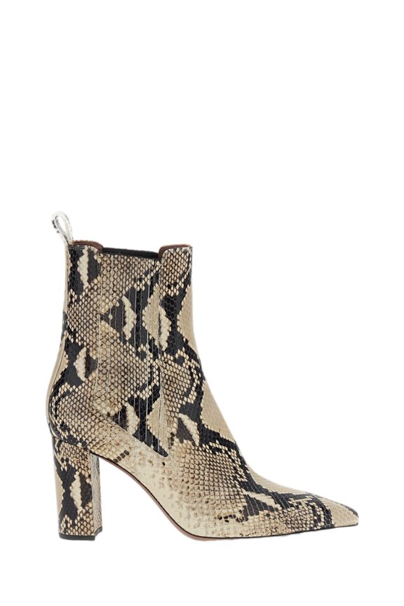 Paris Texas Multicolor Anja Python-Print Leather Boots Neutrals (Women's)