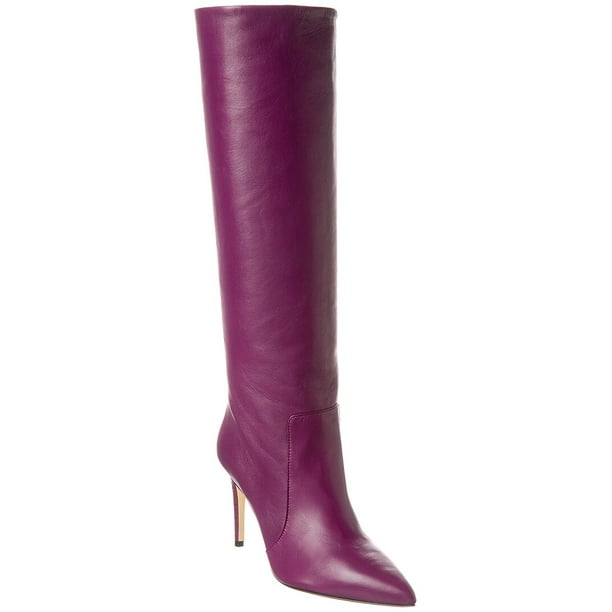 Paris Texas Stiletto Leather Knee High Boot 38 Purple Walmart Business Supplies