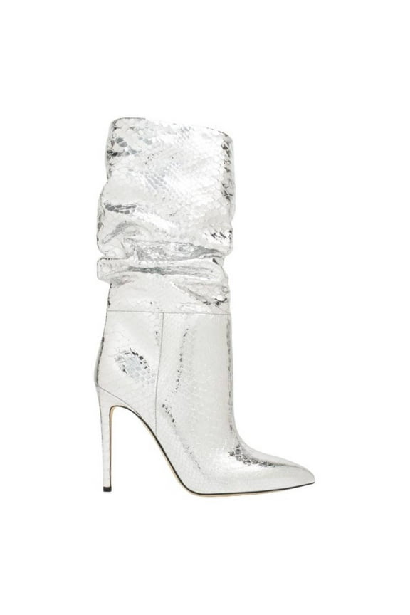 Paris Texas Stiletto Slouchy Boot Silver (Women's)