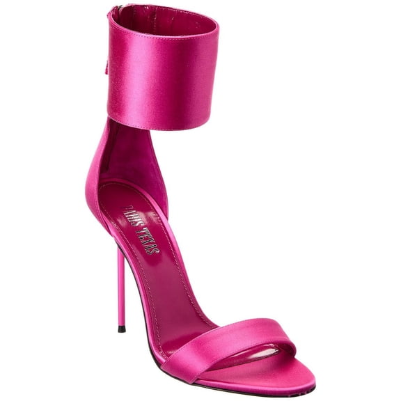 Paris Texas Vanessa Satin Sandal, 36.5, Pink