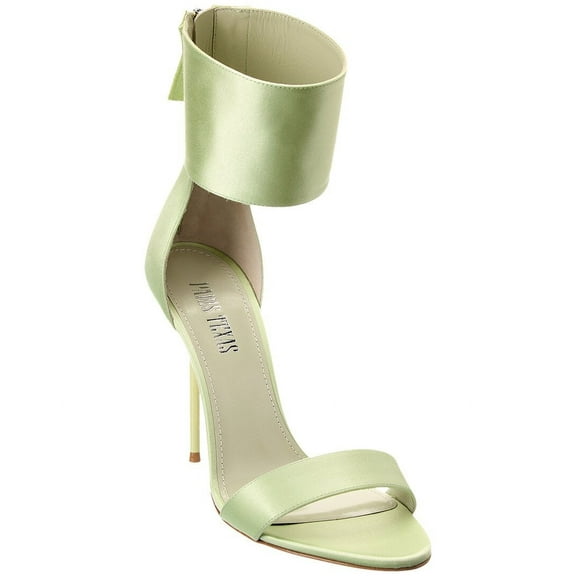 Paris Texas Vanessa Satin Sandal, 37.5, Green