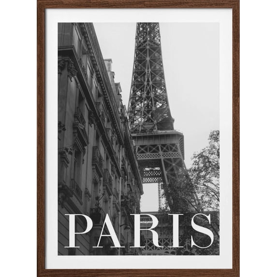 Paris Text 1 Framed Art Modern Wall Decor