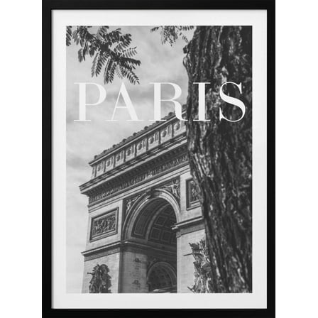 Paris Text 7 Framed Art Modern Wall Decor