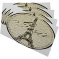 thumbnail image 1 of Paris Theme Placemats for Kitchen Dining Table Set of 4 Eiffel Wall Decoration Sign Linen Washable Heat Resistant Place Mats, 1 of 3