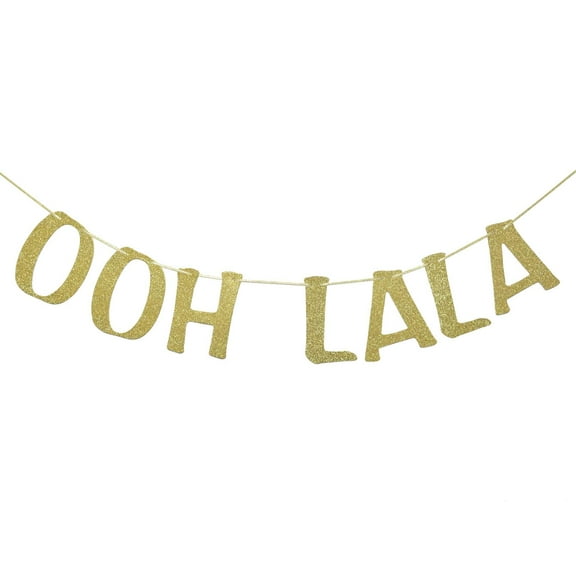 Paris Themed Banner for Bachelorette Lingerie Showers Birthday Paris Themed Party Decor Bridal Showers Engagement Party Decorations Photo Props Gold Glitter