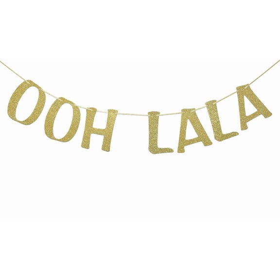 Paris Themed Banner for Bachelorette Lingerie Showers Birthday Paris Themed Party Decor Bridal Showers Engagement Party Decorations Photo Props Gold Glitter