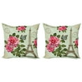 thumbnail image 1 of Ambesonne Colorful Throw Pillow Cover 2 Pack, Shabby Plant Roses Leaf, 18", Multicolor, 1 of 2