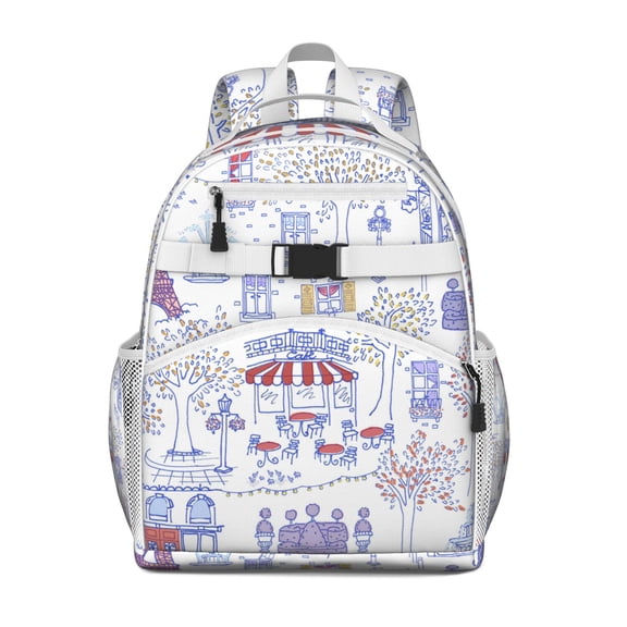 Paris Toddler Backpack Spacious Adjustable Shoulder Straps Chest Buckle Durable Backpack For Student