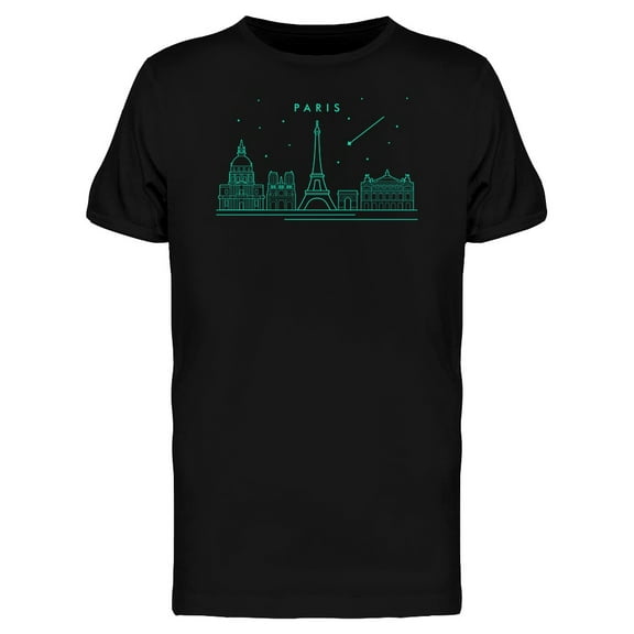 Paris Tourism Graphic T-Shirt Men -Image by Shutterstock, Male 3X-Large