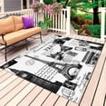 thumbnail image 1 of Paris Tower Outdoor Rug 4x6 Ft, Non Slip Washable Area Rug, Vintage Architectural Hand-Painted Aesthetic Patio Rugs Carpet Runner, Large Floor Mat for Indoor/Outdoor Deck Porch Camping, 1 of 8