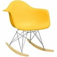 thumbnail image 1 of Mod Made Mid Century Modern Paris Tower Rocker Rocking Chair, Yellow, 1 of 9
