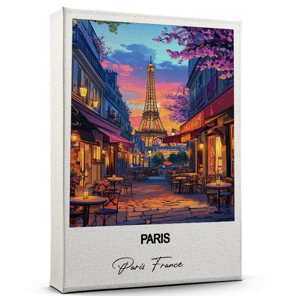 Paris Travel Art Canvas  Modern Wall Art Inspired by Paris France Canvas  Great Gift for Travel Lovers  Ready to Hang