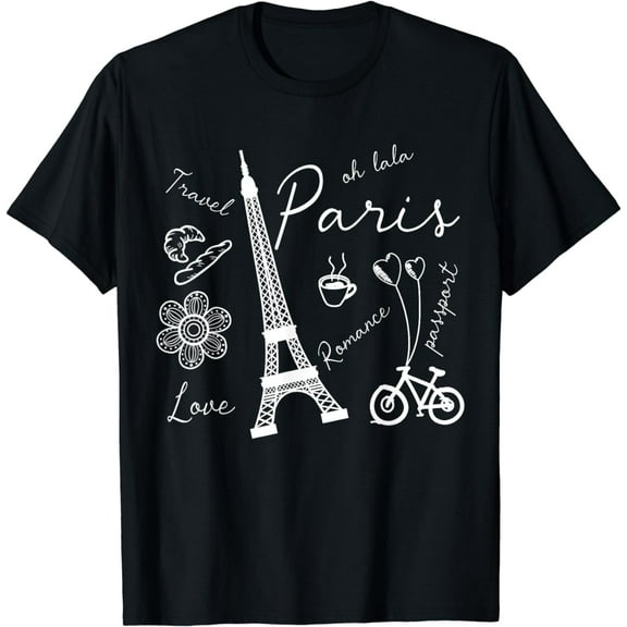 Paris Travel City Love Eiffel Tower T-Shirt
