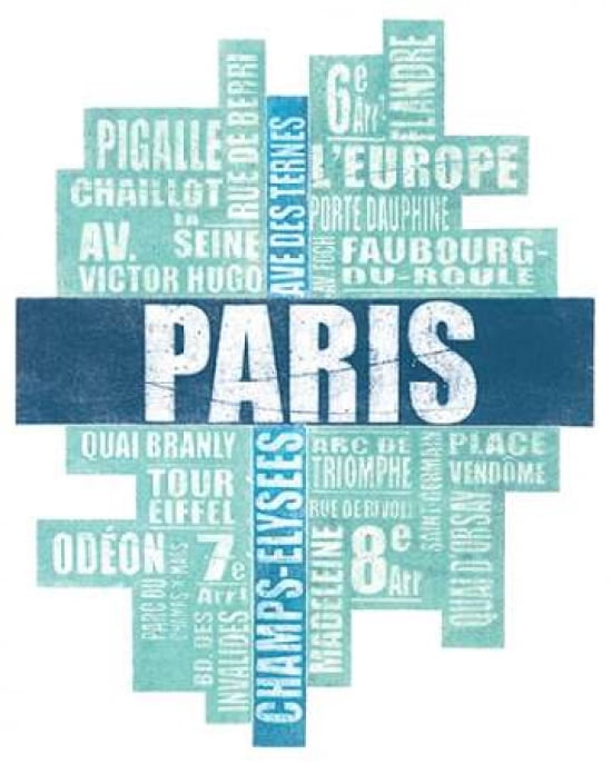 Paris Type Canvas Art - Barry Goodman (24 x 30)