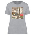 thumbnail image 1 of Paris Vintage Car And Background T-Shirt Women -Image by Shutterstock, Female Large, 1 of 2