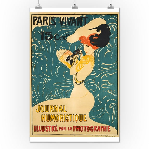 Paris Vivant Vintage Poster (artist: Petitjean) France c. 1911 (24x36 Giclee Gallery Print, Wall Decor Travel Poster)