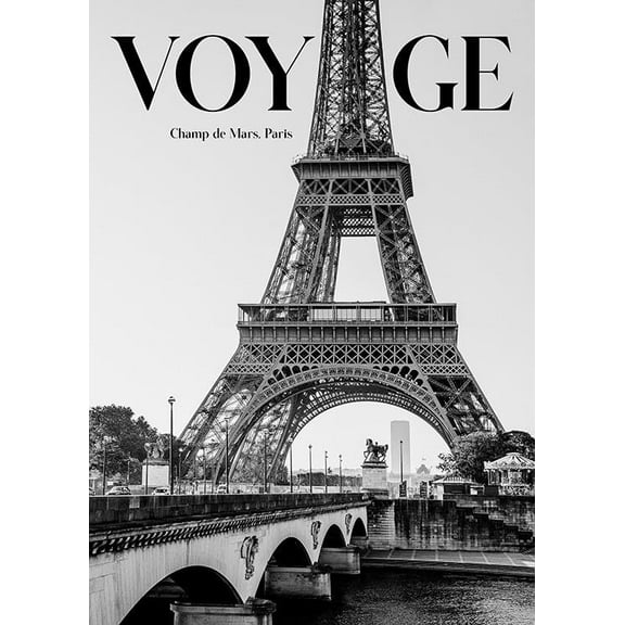Paris Voyage Print Wall Art, Modern Wall Decor For Living Room Bedroom, 8x12 UNFRAMED