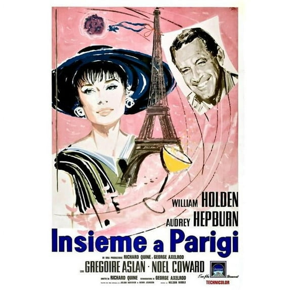 Paris When It Sizzles (Aka Insieme A Parigi) From Left: Audrey Hepburn William Holden On Italian Poster Art 1964. Movie Poster Masterprint (11 x 17)