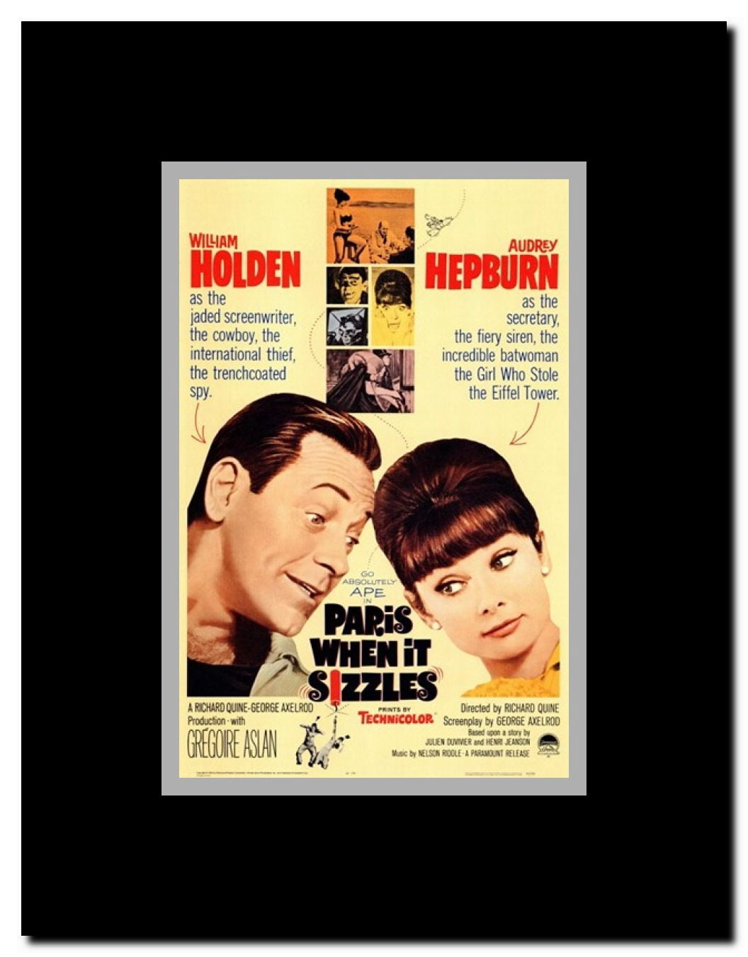 Paris When it Sizzles Framed Movie Poster