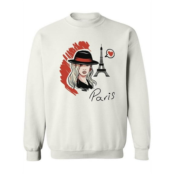 Paris Woman Sweatshirt Women -SPIdeals Designs, Female Small