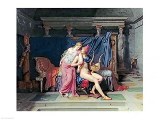 Paris and Helen Canvas Art - Jacques-Louis David (24 x 18)