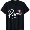 thumbnail image 1 of Paris and a French Heart by France T-Shirt, 1 of 3