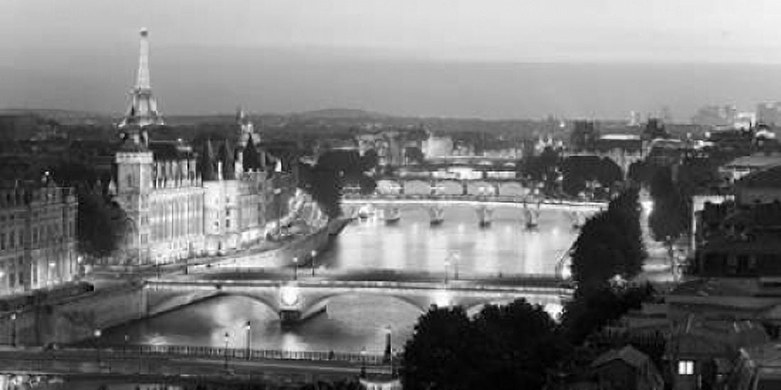 Paris at night Canvas Art - Michel Setboun (10 x 20)