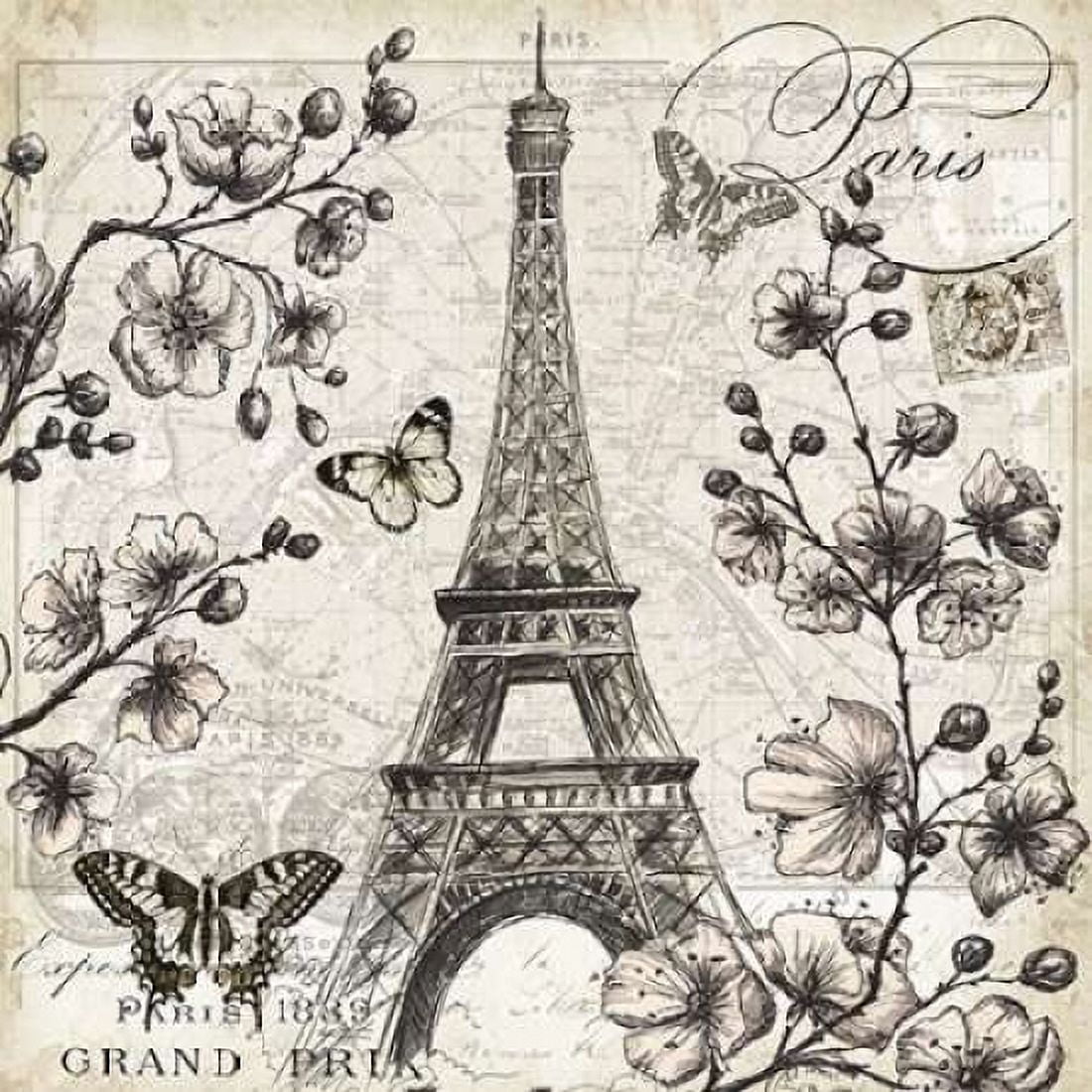 Paris in Bloom I Canvas Art - Tre Sorelle Studios (24 x 24)
