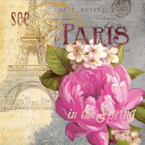 Paris in the Spring I Canvas Art - Carol Robinson (24 x 24)