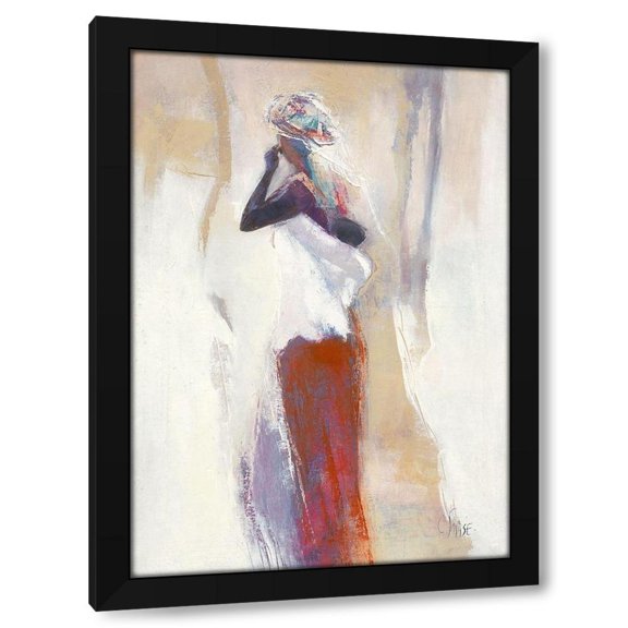 Chantal Parise 11x14 Black Modern Wood Framed Wall Art Titled - Silhouettes Africaines VI