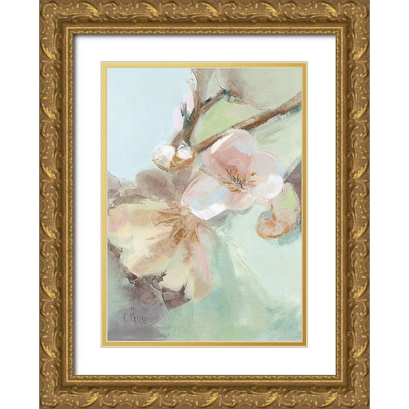 Parise, Chantal 11x14 Gold Ornate Wood Framed with Double Matting Museum Art Print Titled - Fleurs Printanieres I